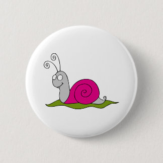funny snail pinback button