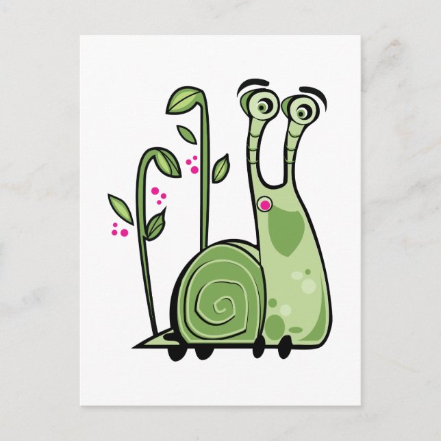 Funny Snail Postcard (Front)