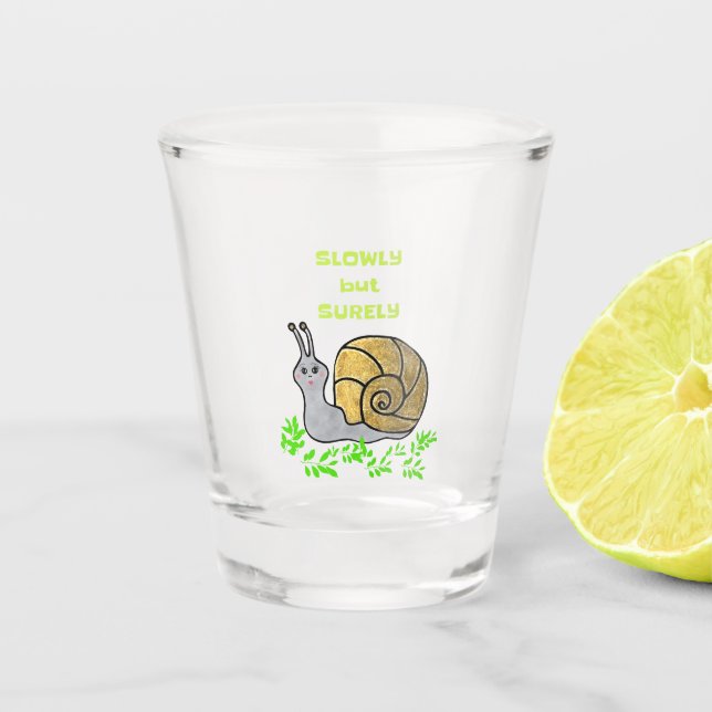 Funny snail shot glass (Front)