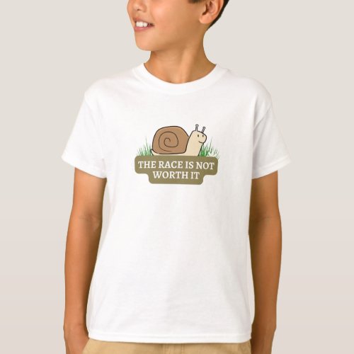 Funny Snail Tshirt for Kids