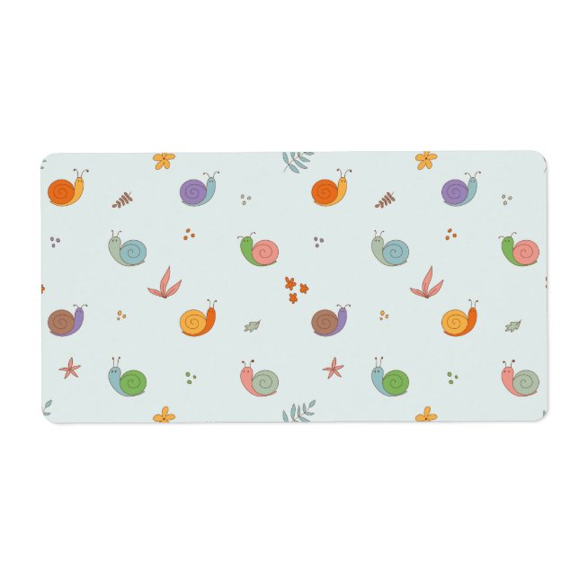 Funny snails label (Front)