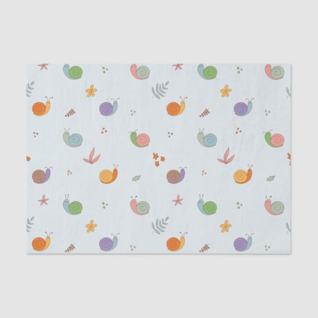 Funny snails tissue paper (Front)