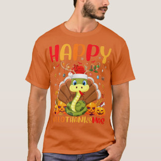 Funny Snake Animal Lover Happy Snake HelloThanksMa T-Shirt