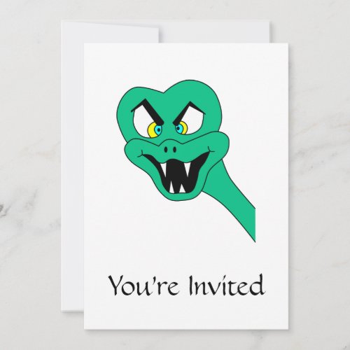 Funny Snake Cartoon Invitation