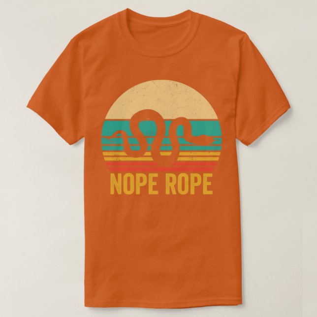Funny Snake Nope Rope Retro T-Shirt (Design Front)