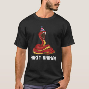Funny Snake Party Animal Design Kids Toddlers Snak T-Shirt