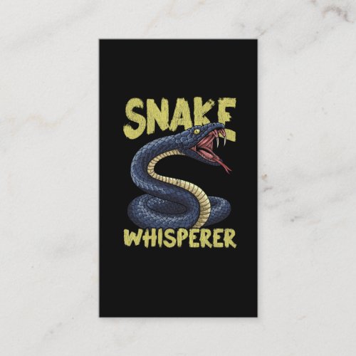 Funny Snake Whisperer Animal Reptile Owner Business Card