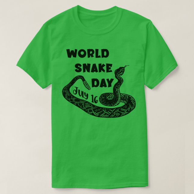 FUNNY SNAKE WORLD SNAKE DAY JULY T-Shirt (Design Front)