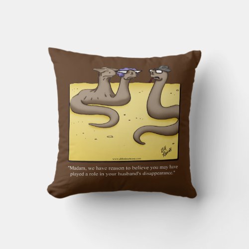 Funny Snakes Humor Throw Pillow Gift