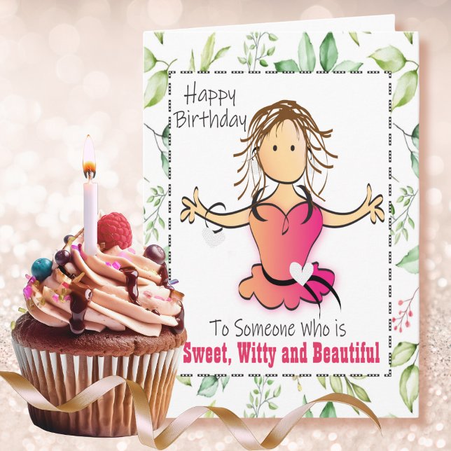 Funny Snarky Joke for Woman BFF Friend Birthday  Card (Creator Uploaded)