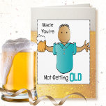 Funny Snarky Male Cartoon Beer Fun Ethnic Birthday Card<br><div class="desc">Want a card that appears to be a compliment but has a funny punchline?  This snarky card can be personalized with his name to add a custom touch!</div>