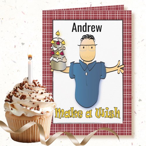 Funny Snarky Male Cartoon Old Age Birthday Card