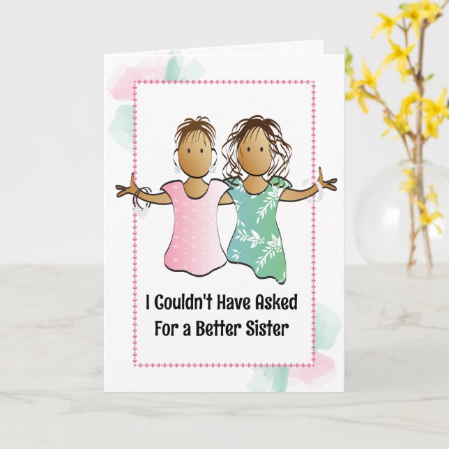 Funny Snarky Sassy Female Cartoon Sister Birthday Card Zazzle