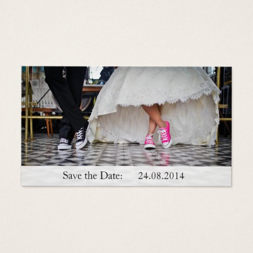 Funny Sneakers Save the Date Wedding Business Card