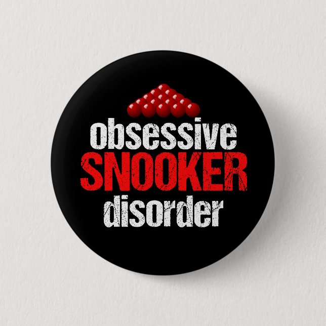 Funny Snooker Game Pinback Button (Front)