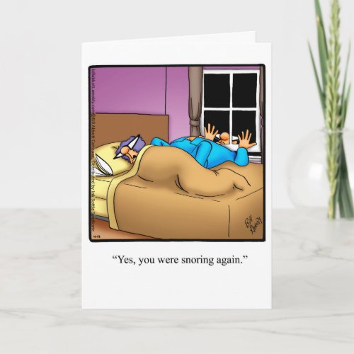 Funny Snoring Humor Anniversary Card