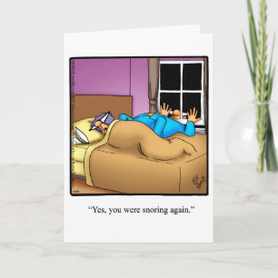 Funny Snoring Humor Anniversary Card