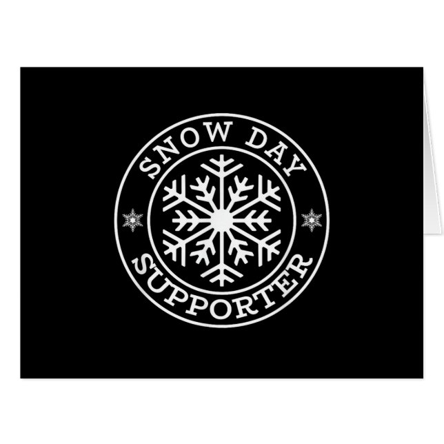 Funny Snow Day Supporter Teacher Student Winter Sn Cards (Front Horizontal)