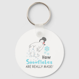 Funny Snow How Snowflakes Are Really Made Keychain