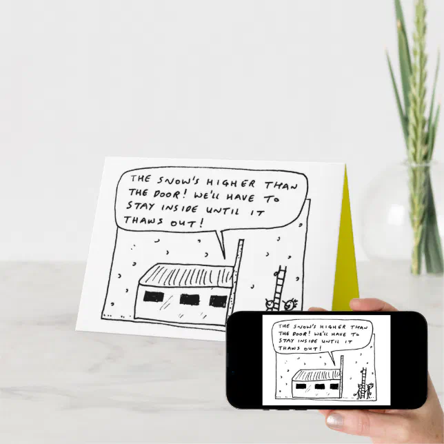 Funny Snow Prank Practical Joke Holiday Card Zazzle