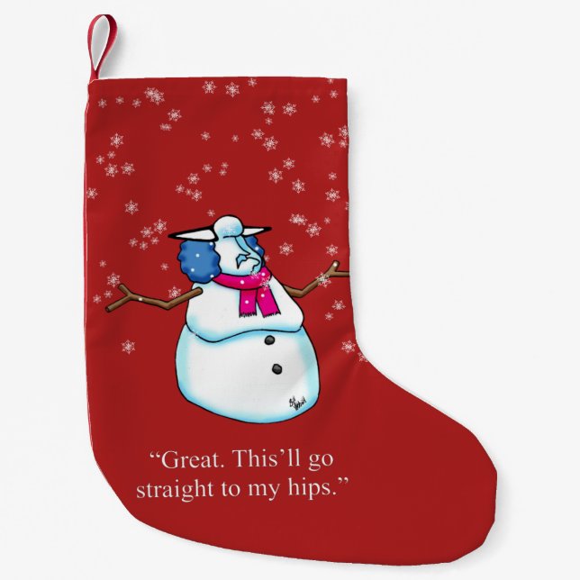 Funny Snow Woman Humor Christmas Stocking (Front)