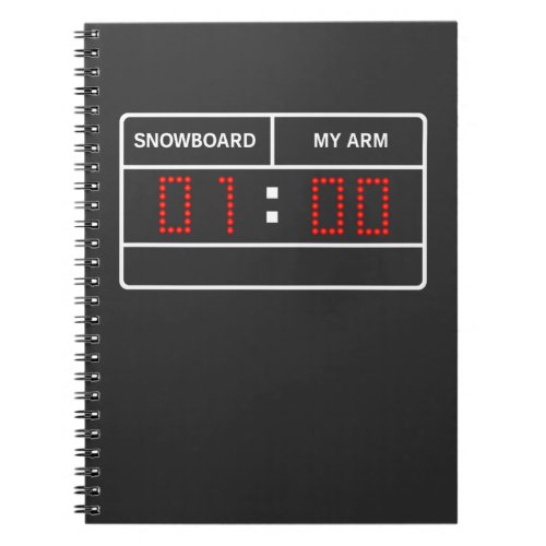 Funny Snowboard Accident Snowboarding Injury Humor Notebook