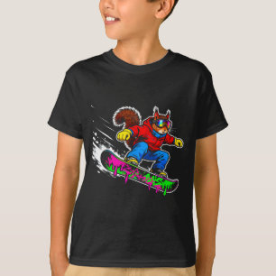 Funny Snowboard Squirrel Outfit Mount Animal Pets  T-Shirt