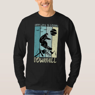 Funny Snowboard Tee Going Downhill Winter Sports L