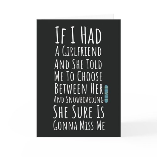 Funny Snowboarding Cards Snowboarder Winter Sports