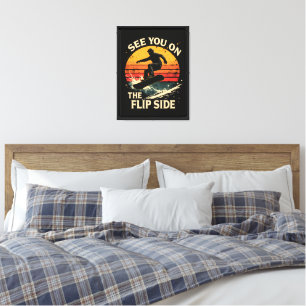 Funny Snowboarding - See You On The Flip Side Canvas Print