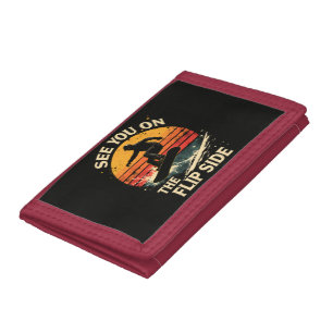Funny Snowboarding - See You On The Flip Side Tri-fold Wallet