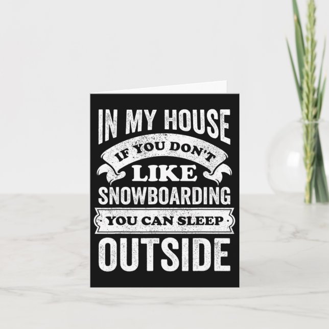 Funny Snowboarding Snowboarder Joke Hob  Card (Front)