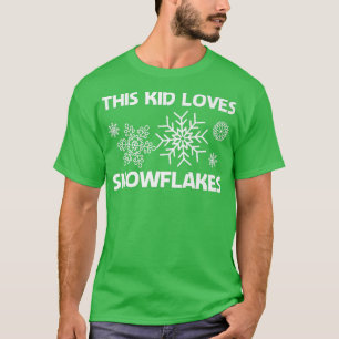 Funny Snowflake Art Kids Toddlers Ice Snow Winter T-Shirt