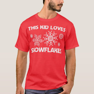 Funny Snowflake Art Kids Toddlers Ice Snow Winter T-Shirt