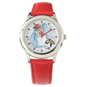 FUNNY SNOWMAN AND PENGUIN'S WINTER SERENADE WATCH