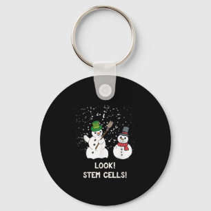 Funny Snowman Christmas Science Xmas Biology Snow Keychain
