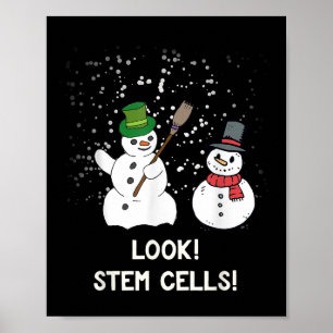Funny Snowman Christmas Science Xmas Biology Snow Poster