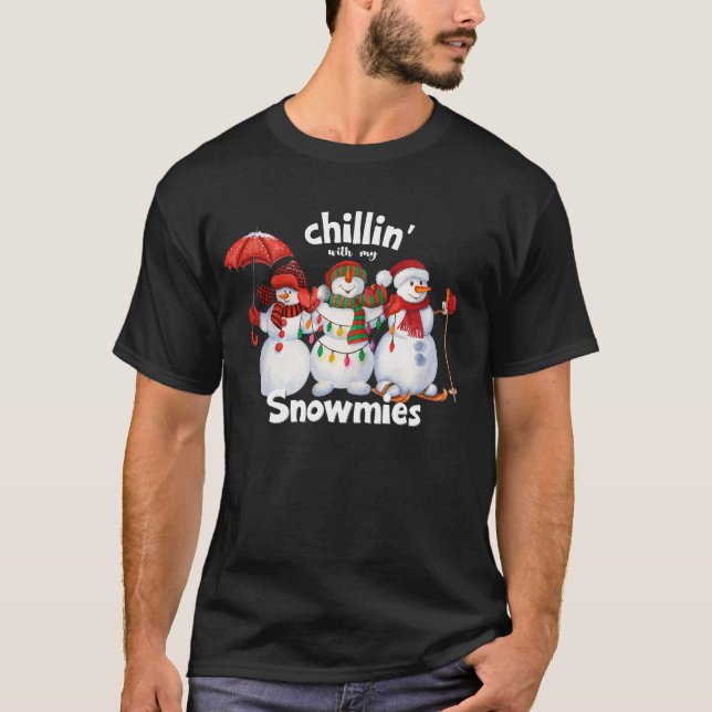 Funny Snowman Christmas T-Shirt (Front)