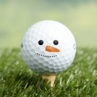 Funny Snowman Face Golfer Gift