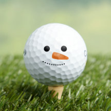 Funny Snowman Face Golfer Gift