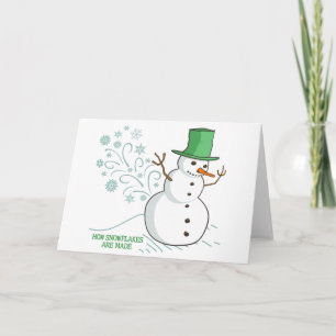 Funny Snowman Farts Snowflakes Holiday Card