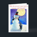 Funny Snowman Halloween Christmas winter card<br><div class="desc">You can customize the greeting on the front or inside this card if you'd like.  Other products with this image are also available in my Zazzle store.</div>