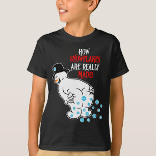 Funny Snowman How Snowflake Are Really Made Christ T-Shirt