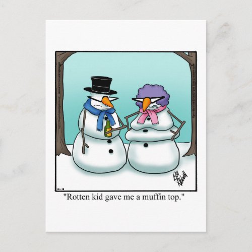 Funny Snowman Humor Holiday Postcard