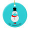 Funny Snowman in Face Mask Personalized Christmas