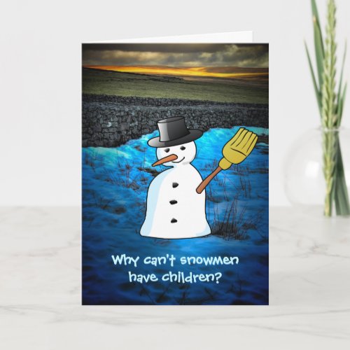 Funny Snowman Joke Holiday Card