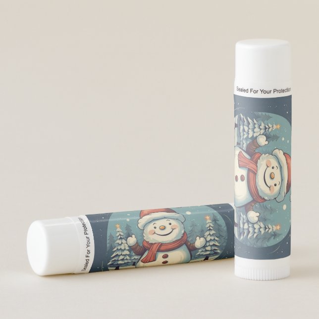 Funny snowman  lip balm (Front)