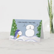 Funny Snowman Scene - Assembly Required Holiday Card at Zazzle