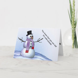 Funny Snowman Teen Winter Card