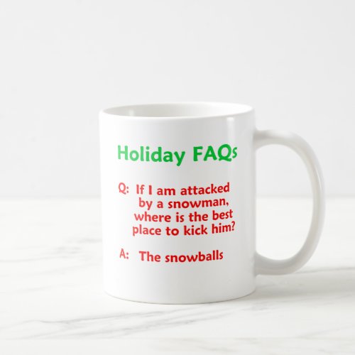 Funny Snowmen Snowballs Christmas Holidays Coffee Mug